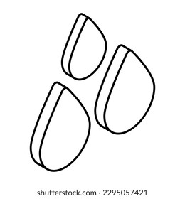 A line design icon of water drops