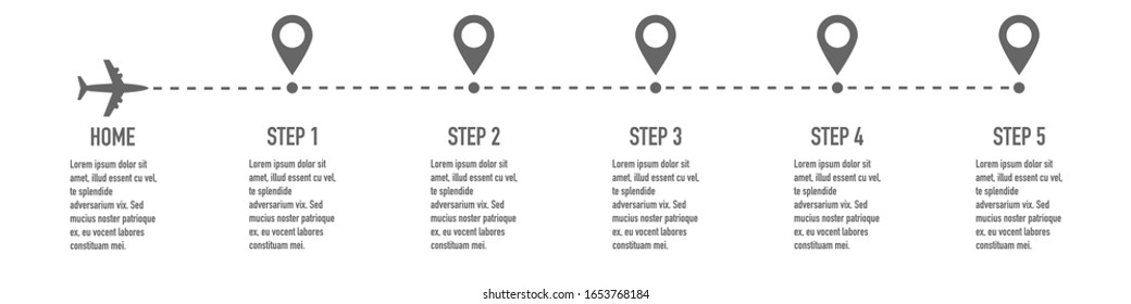 Liniendesign. Infografische Vorlage. Leiterbahn. Vektorillustration