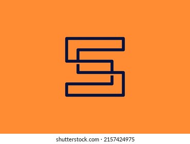 line design letter S with flow infinite style