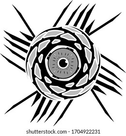 Line design logo, it forms a keen eye