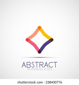 Logo de diseño de línea, icono de identidad empresarial geométrica abstracta, líneas conectadas, logotipo de bucle simétrico