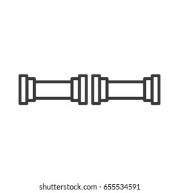 Line design part of water pipe . Water pipe element icon. Vector illustration.