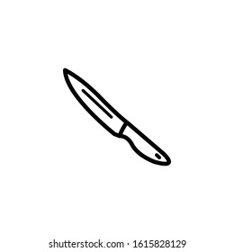 Line design template, knife icon