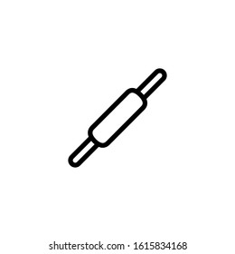 Line design template, rolling pin icon