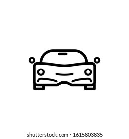 Line design template vector, car icon