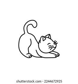 line design vector for cat animals