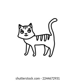 vector de diseño de línea para animales de gato