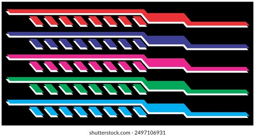  line design for vehicle sticker modification.