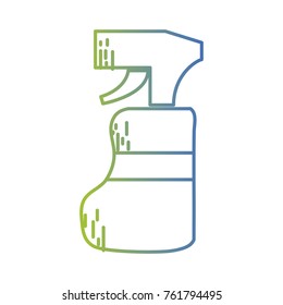 line detergent liquid plastic bottle spray to clean house vector illustration