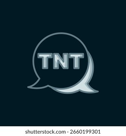 Línea Detonate icono de palo de bomba de dinamita aislado sobre fondo negro. Bomba de tiempo - concepto de peligro de explosión. Estilo de contorno relleno plano con sombra. Vector