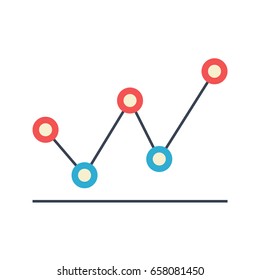 Line Diagram Flat Vector Icon. Flat icon isolated on the white background. Editable EPS file. Vector illustration.