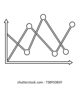 Line diagram icon. Thin line illustration of diagram vector icon for any web design