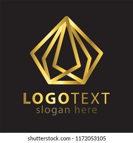 Line Diamond logo icon vector template