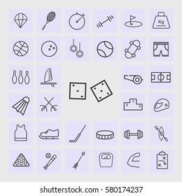 Line Dice icon Sport set illustration isolated vector sign symbol