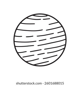 Line different planet on space design