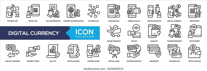 Line - Digital Currency Icon Collection