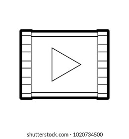 line digital multimedia play video screen