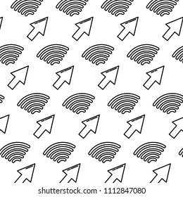 line digital wifi connection and arrow background