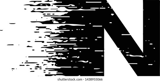 Line Dissipate Speed Letter N is a modern and beautiful typeface. This letter is great for header text, logos, titles, poster, social media or anything which needs attractive text or design