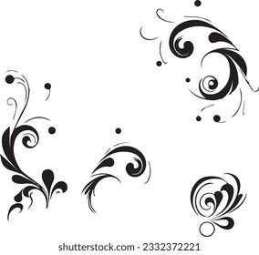 Line dividerrs vector silhouette images
