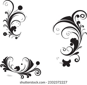 Line dividerrs vector silhouette images