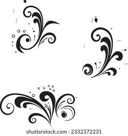 Line dividerrs vector silhouette images