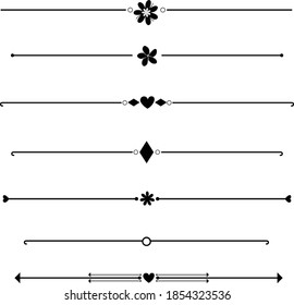 Line Dividers vector designs, line divider vector bundle