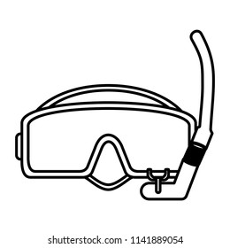 line diving mask equipment under water