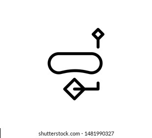 Line diving mask icon isolated on white background. Outline aquapark symbol for website design, mobile application, ui. diving pictogram. Vector illustration . Eps10