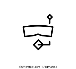 Line diving mask icon isolated on white background. Outline aquapark symbol for website design, mobile application, ui. diving pictogram. Vector illustration,  Eps10