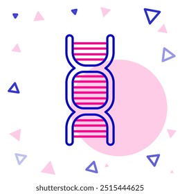 Line DNA symbol icon isolated on white background. Colorful outline concept. Vector Illustration