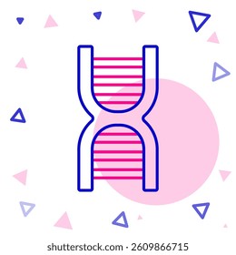 Line DNA symbol icon isolated on white background. Colorful outline concept. Vector