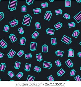 Línea Para hacer la lista o el icono de planificación aislado sin patrón sobre fondo negro.  Vector