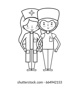 line doctor and nurse to help people