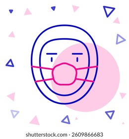 Line Doctor pathologist icon isolated on white background. Colorful outline concept. Vector