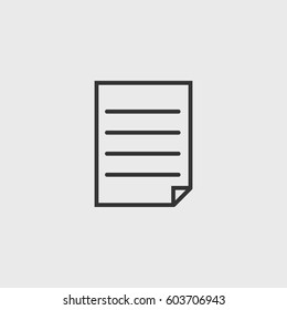 Line document icon illustration isolated vector sign symbol