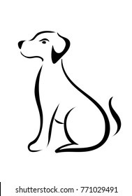 Dog Line Drawing Images, Stock Photos & Vectors | Shutterstock