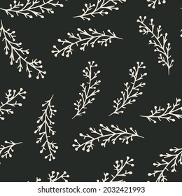 line doodle flower with leaf, flower icon, vector illustration