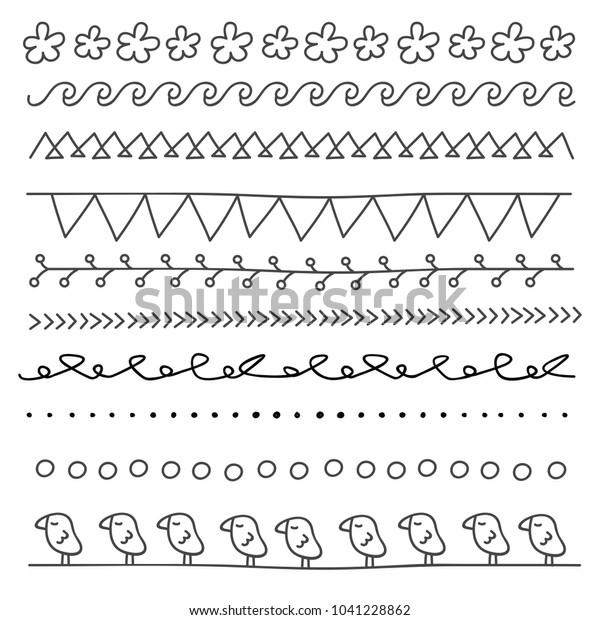 Line\
doodle illustration. Vector collection of lines in sketchy\
illustration style. Isolated over white\
background.