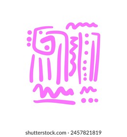 line doodle pattern. style art background for children or trendy design with basic shapes. Simple childish scribble