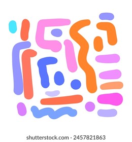 line doodle pattern. style art background for children or trendy design with basic shapes. Simple childish scribble