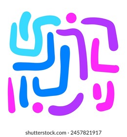 line doodle pattern. style art background for children or trendy design with basic shapes. Simple childish scribble