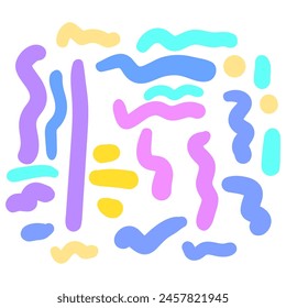 line doodle pattern. style art background for children or trendy design with basic shapes. Simple childish scribble