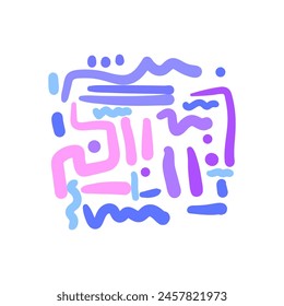 line doodle pattern. style art background for children or trendy design with basic shapes. Simple childish scribble