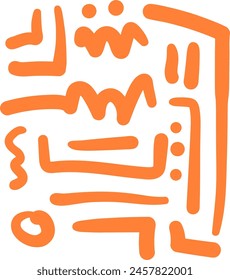 line doodle pattern. style art background for children or trendy design with basic shapes. Simple childish scribble