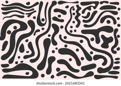 line doodle vector seamless pattern. Creative minimalist style art background for children or trendy design with basic shapes. Simple childish scribble backdrop