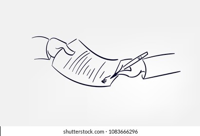 line doodle vector sketch design sign document