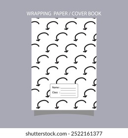 line doodles concept on cover book school design layout background