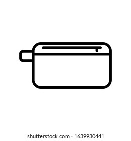 Line Dopp Kit/Tolietry bag Icon Vector Design on White Background