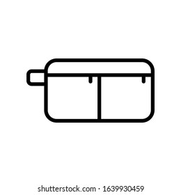 Line Dopp Kit/Tolietry bag Icon Vector Design on White Background